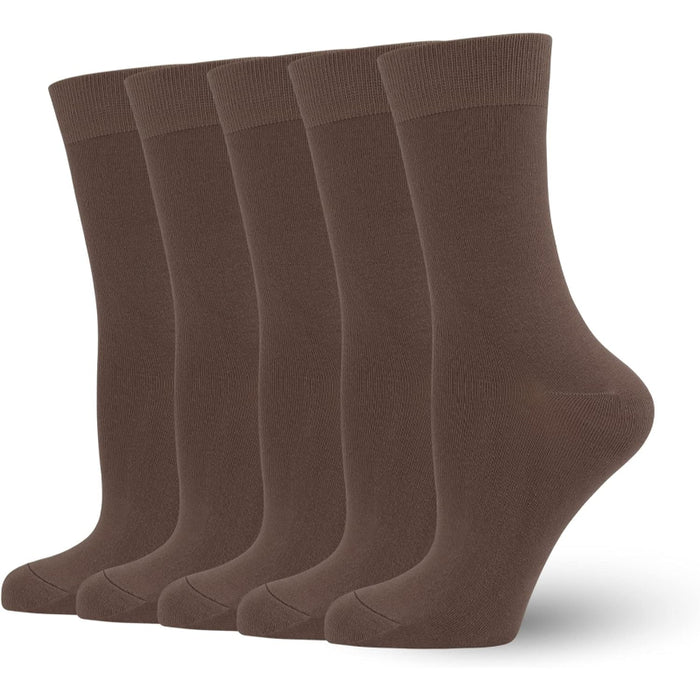 5 Pairs Soft Viscose Bamboo Crew Diabetic Socks