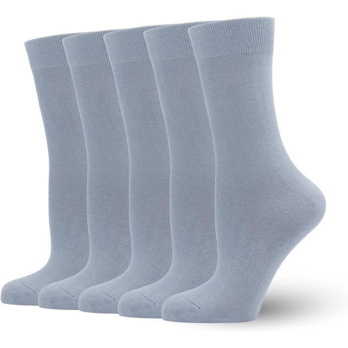 5 Pairs Soft Viscose Bamboo Crew Diabetic Socks