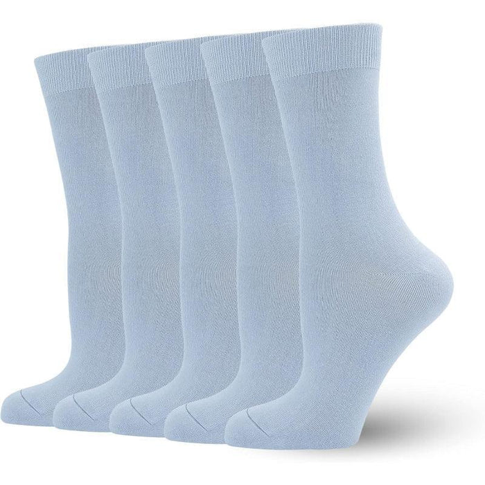 5 Pairs Soft Viscose Bamboo Crew Diabetic Socks - Comfort and Support