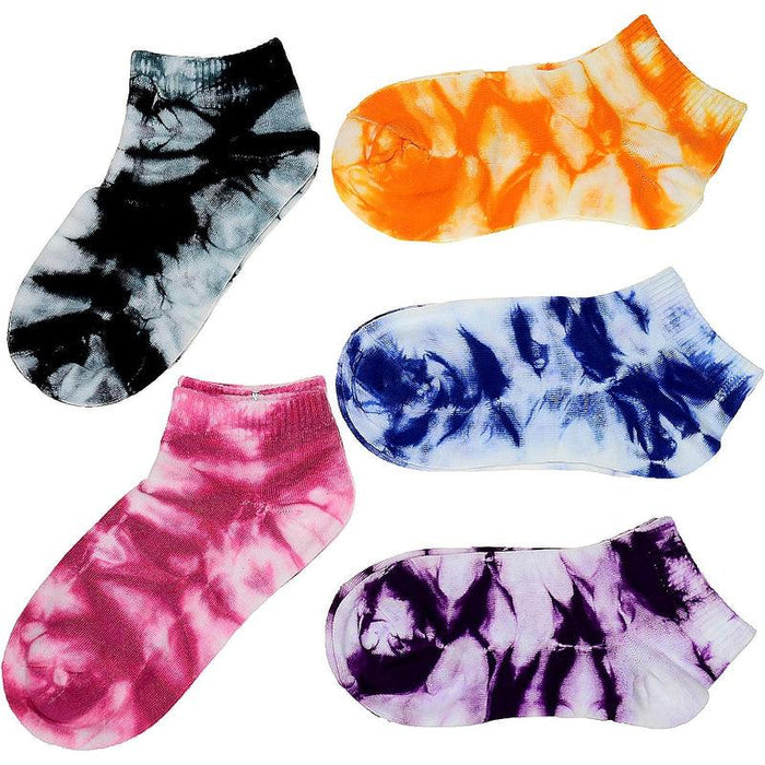 5 Pairs Tie Dye Socks For Everyday Wear