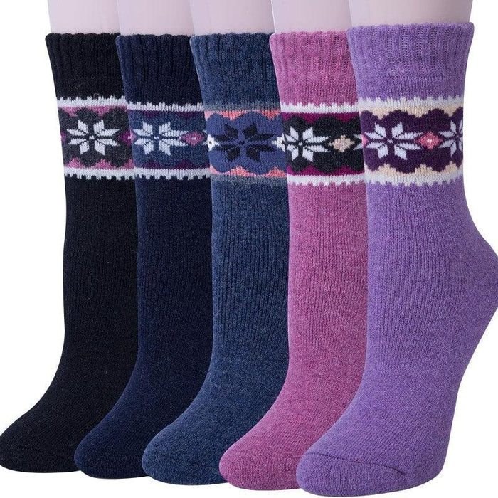 5 Pairs Wool Blend Daily Socks – Warmth with Everyday Style