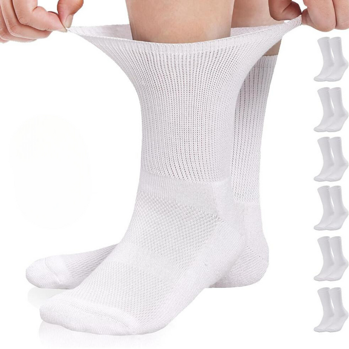 Pack Of 6 Non Binding Comfort Diabetic Socks With Seamless Design