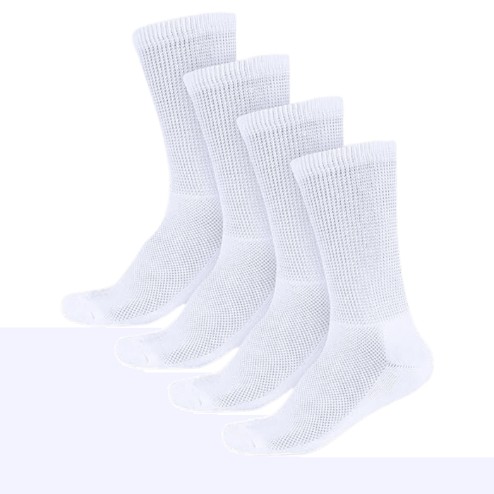 4 Pairs Non Binding Crew Neuropathy Socks