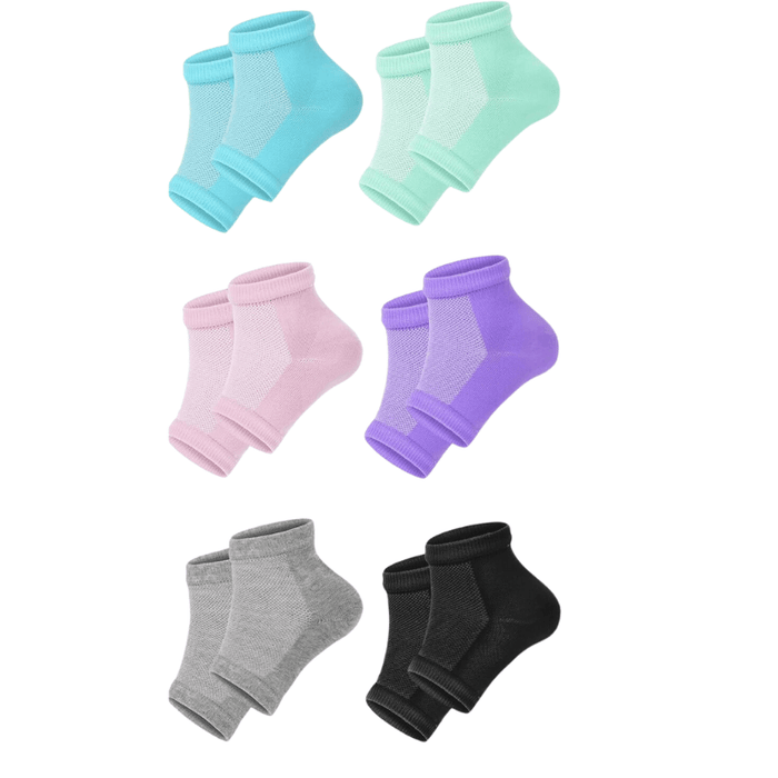 6 Pack Of Hydrating Gel Socks