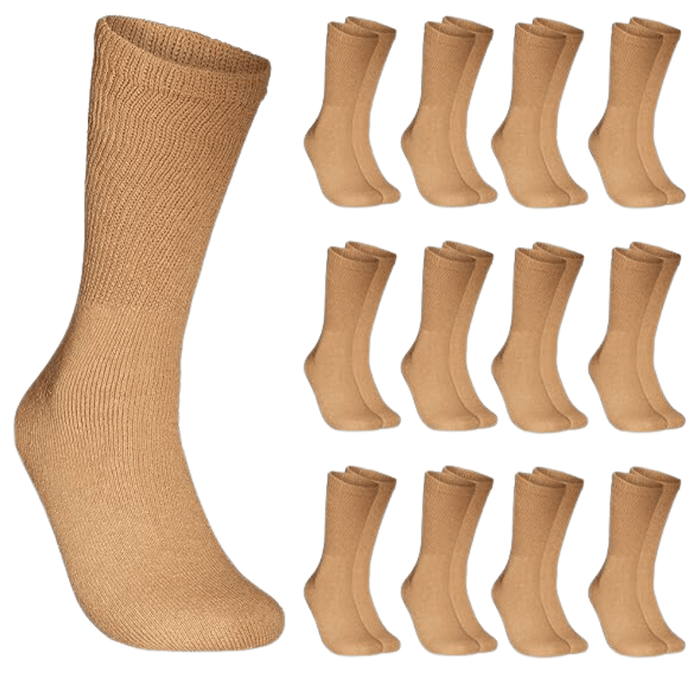 12 Pairs Non Binding Crew Neuropathy Socks