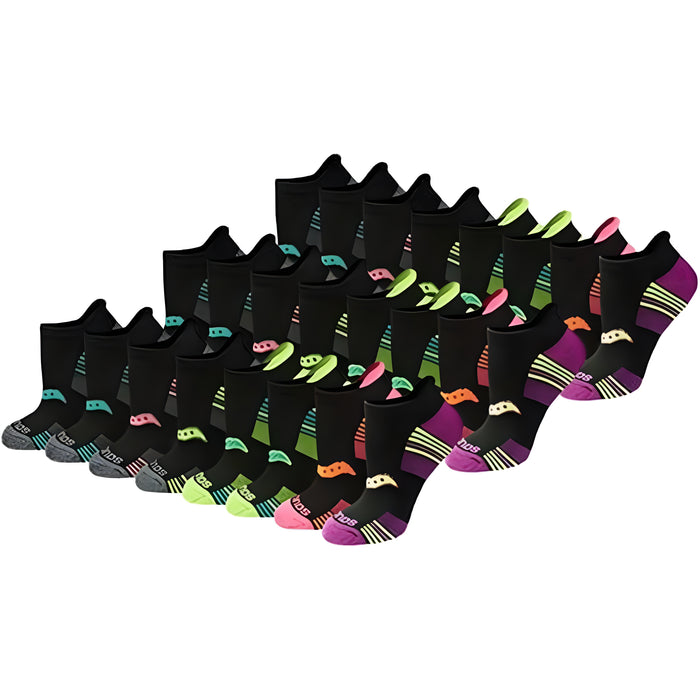 24-Pack Low Cut Cushioned Socks - Comfortable and Supportive