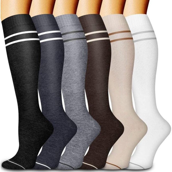 6 Pack Copper Compression Socks – Support and Circulation Boost