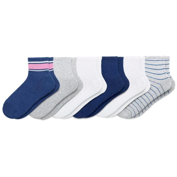 6 Pack Mini Crew Socks – Durable Comfort for Everyday Wear