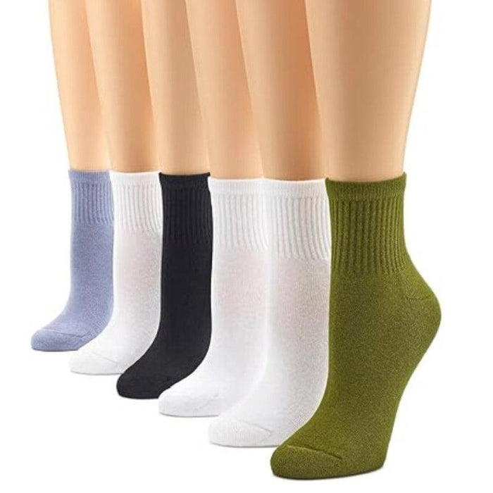 6 Pair Mini Crew Socks - Everyday Comfort and Versatility