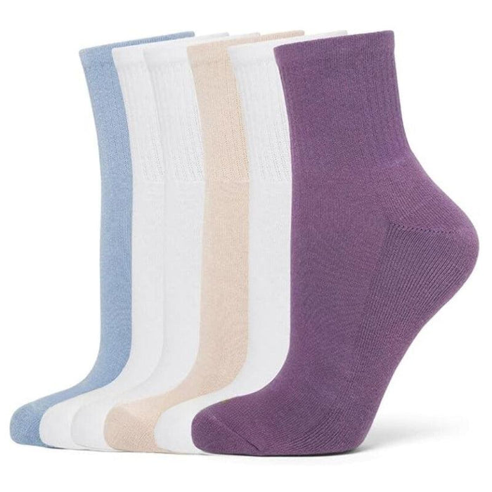 6 Pair Mini Crew Socks - Everyday Comfort and Versatility