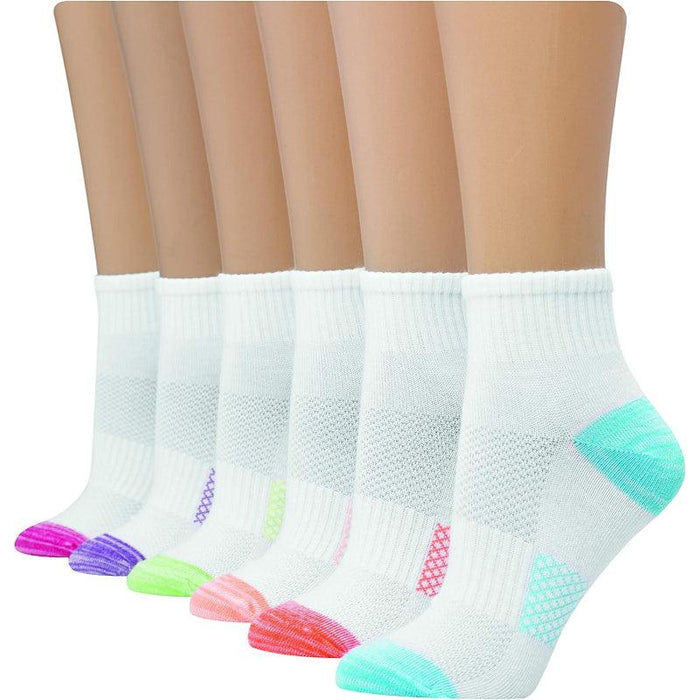 6 Pair Ventilated Ankle Support Socks