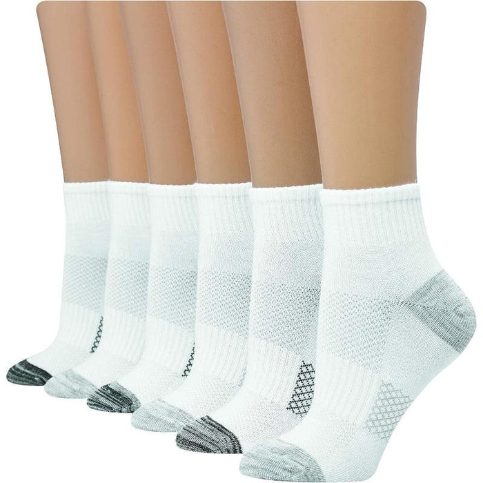 6 Pair Ventilated Ankle Support Socks