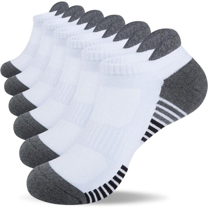 6 Pairs Cushioned Athletic Running Socks