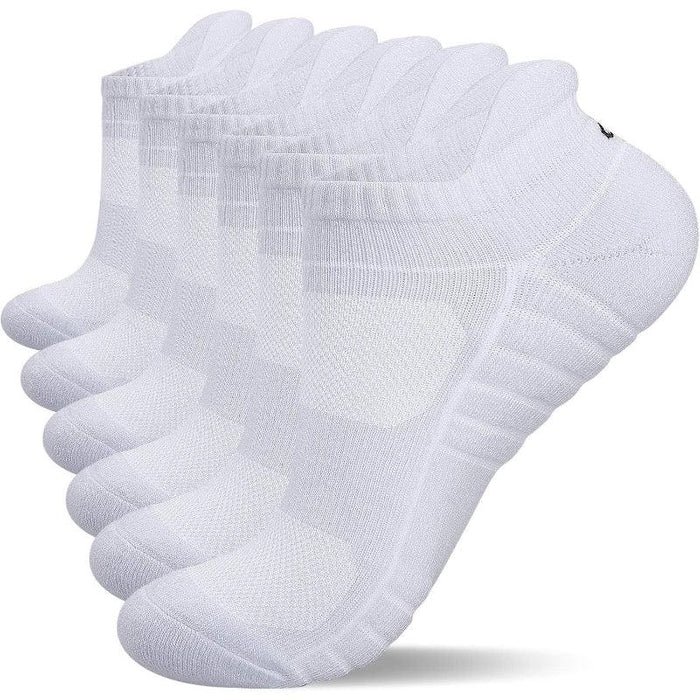 6 Pairs Cushioned Athletic Running Socks