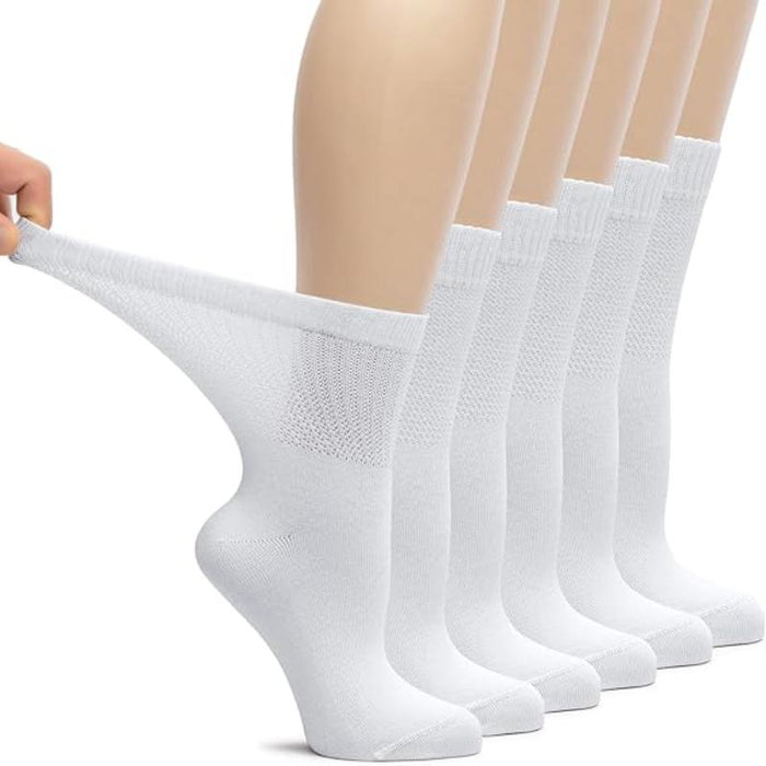 6 Pack Loose Fit Bamboo Socks – Comfortable and Lightweight