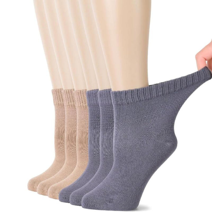 6 Pairs Bamboo Stretchy Diabetic Socks