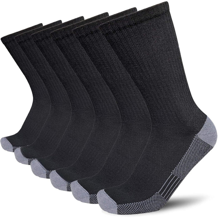 6 Pairs Moisture-Wicking Antimicrobial Socks - Built for Performance