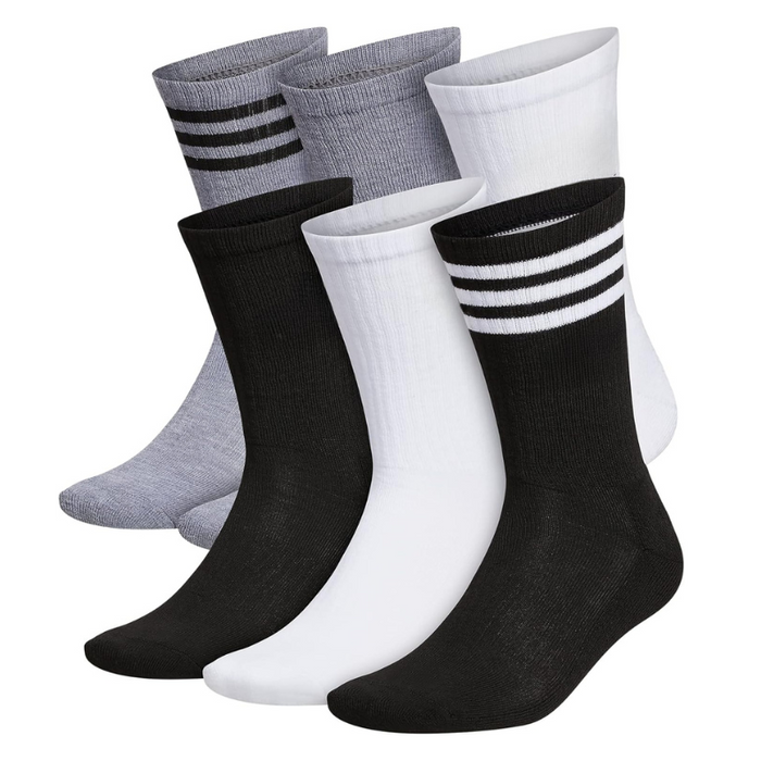 6 Pairs Athletic Crew Compression Socks - Support and Comfort