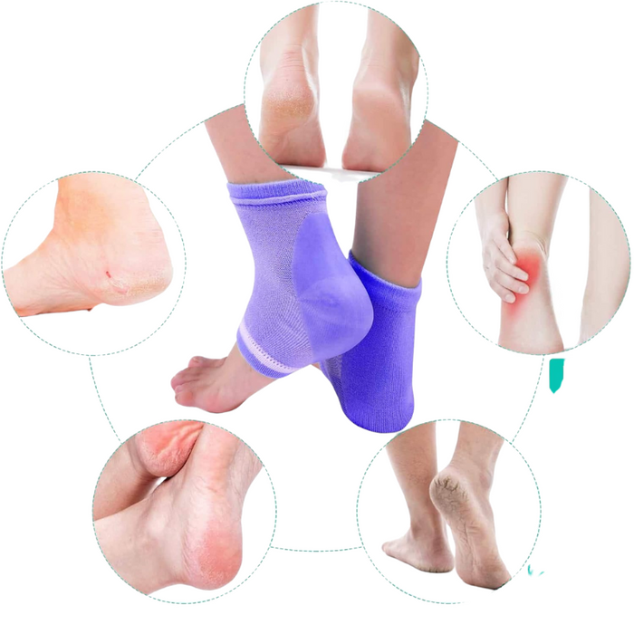 6 Pairs Overnight Care Gel Socks – Hydration and Comfort