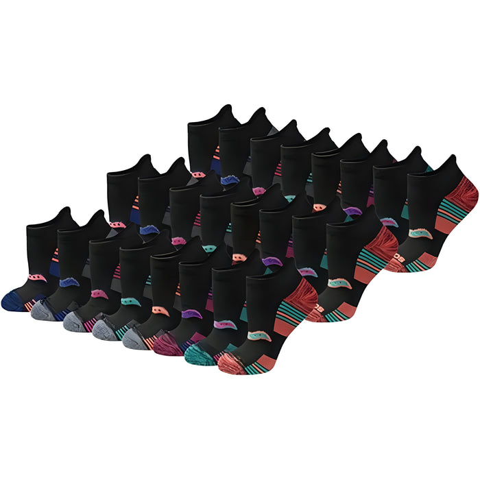 Pack Of 24 Pair Athletic Low Cut Cushioned Socks