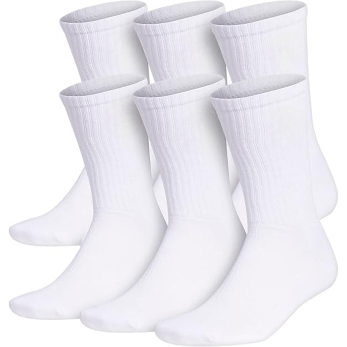 6 Pairs Cushioned Crew Socks – Comfort, Durability and All-Day Wear