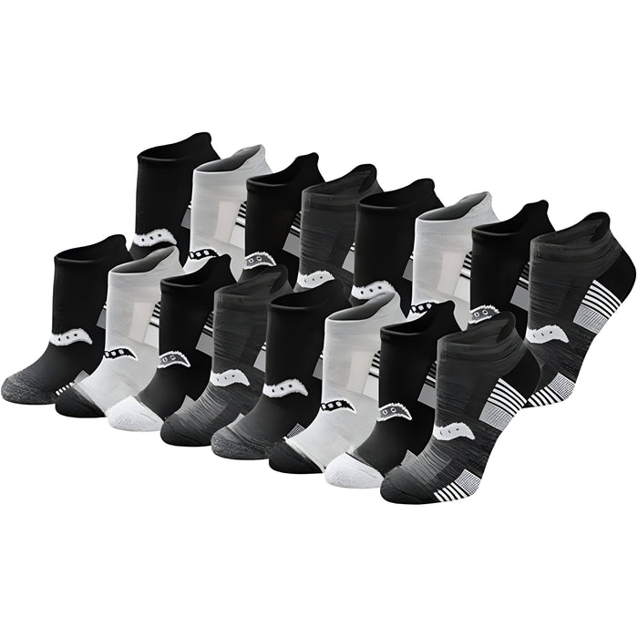 16-Pack Athletic Low Cut Socks - Cushioned and Comfortable