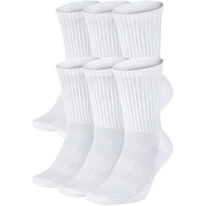 6 Pack Classic Cushioned Crew Socks – Soft and Durable Design