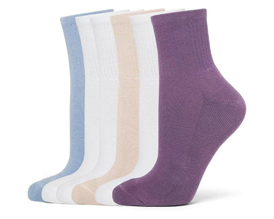 6 Pair Versatile Comfy Cushioned Socks For Daily Wear