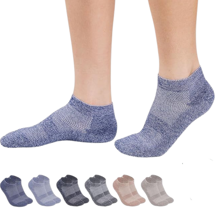 6 Pack Non Binding Low Diabetic Socks – Seamless and Comfortable