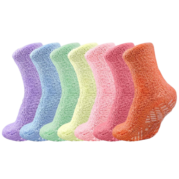 7-Pack Non-Slip Diabetic Socks - Cozy and Comfortable