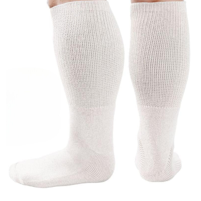 Pack Of 4 Extra Wide Non Slip Diabetic Socks