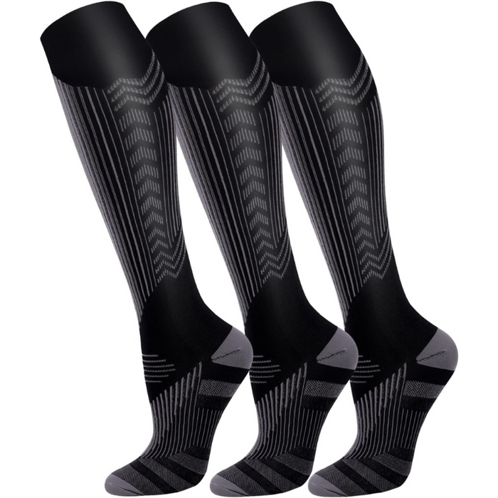 3 Pairs Stretch Compression Socks - Daily Use Support