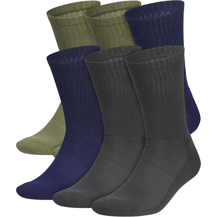 6 Pairs Cushioned Crew Socks – Comfort, Durability and All-Day Wear