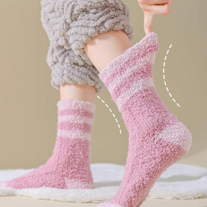 5 Pack Fluffy Slipper Winter Socks – Warmth and Comfort