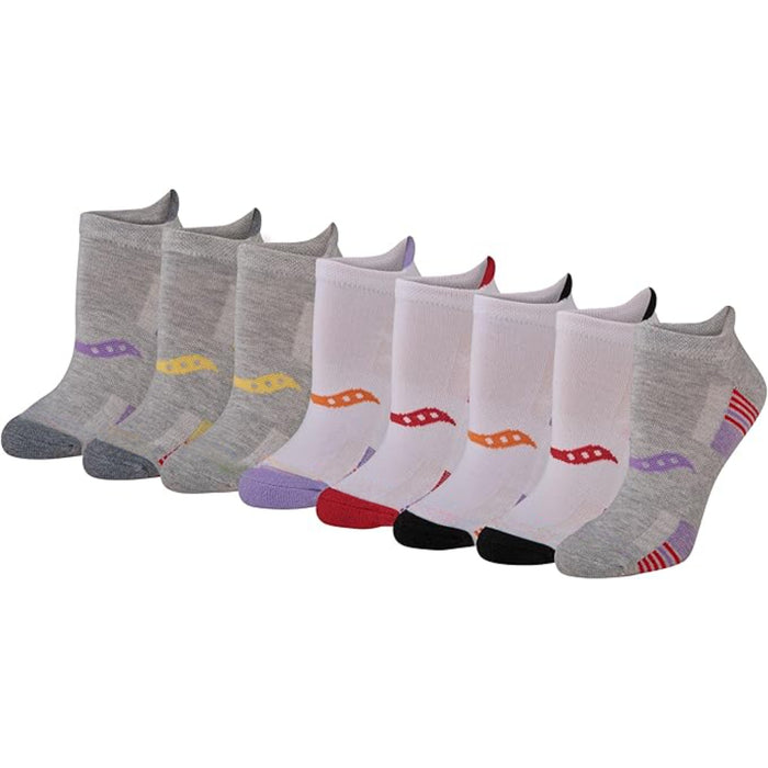 Pack Of 8 Athletic Low Cut Cushioned Socks