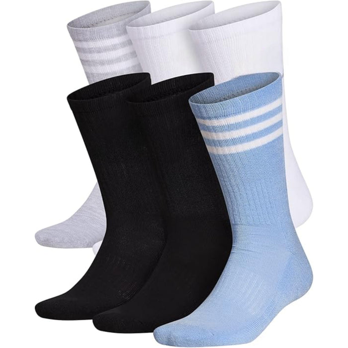 6 Pairs Cushioned Crew Socks – Comfort, Durability and All-Day Wear