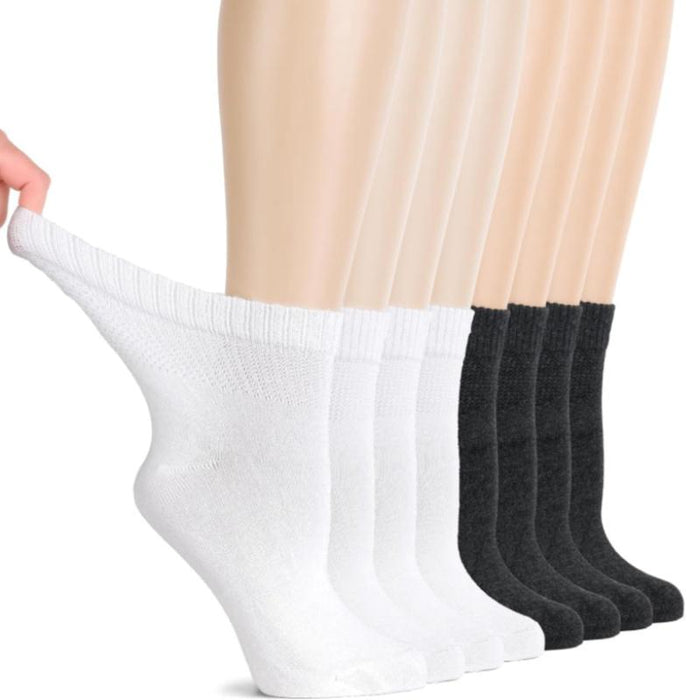 8 Pairs Comfy Bamboo Diabetic Socks – All-Day Comfort and Support