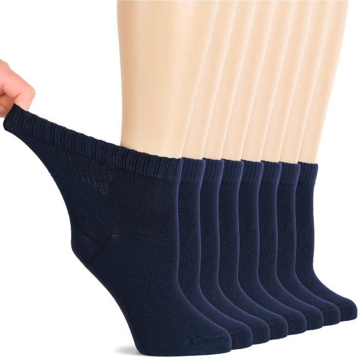 8 Pairs Bamboo Comfy Diabetic Socks