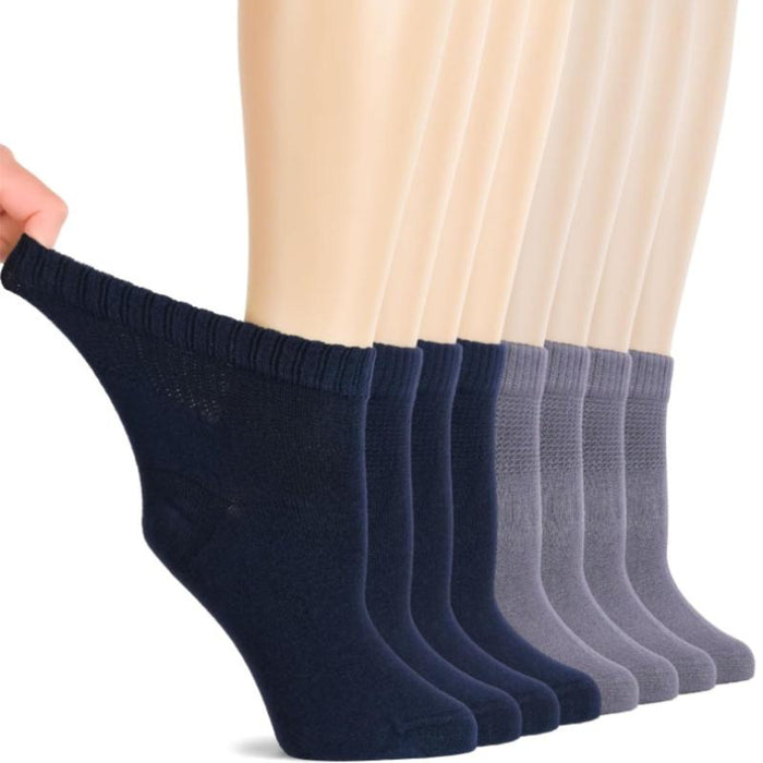 8 Pairs Comfy Bamboo Diabetic Socks – All-Day Comfort and Support