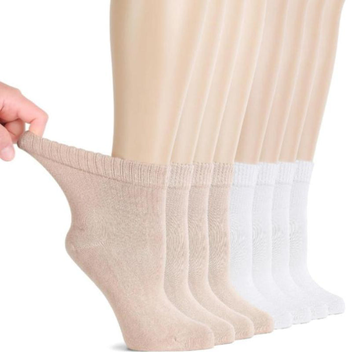 8 Pairs Bamboo Comfy Diabetic Socks