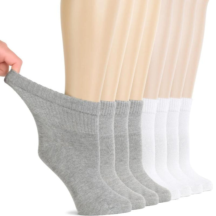 8 Pairs Bamboo Comfy Diabetic Socks