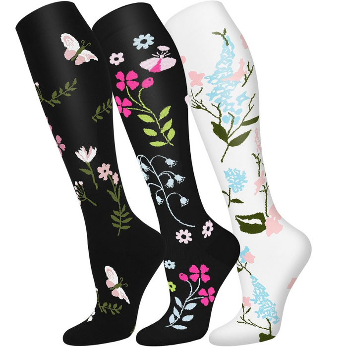 3 Pairs Stretch Compression Socks - Daily Use Support