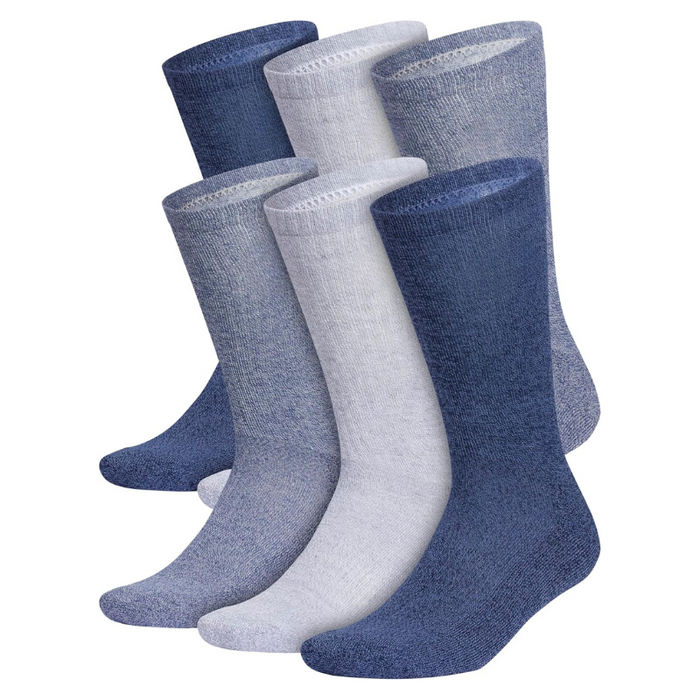 6 Pairs Athletic Crew Compression Socks - Support and Comfort