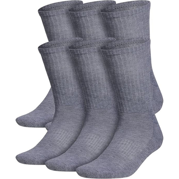 6 Pairs Cushioned Crew Socks – Comfort, Durability and All-Day Wear