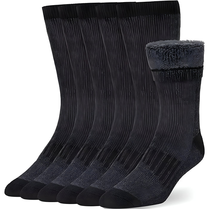 6 Pack Thermal Cushioned Socks – Warmth for Cold Weather