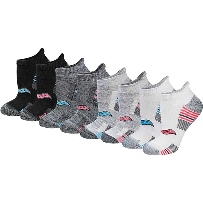 Pack Of 8 Athletic Low Cut Cushioned Socks