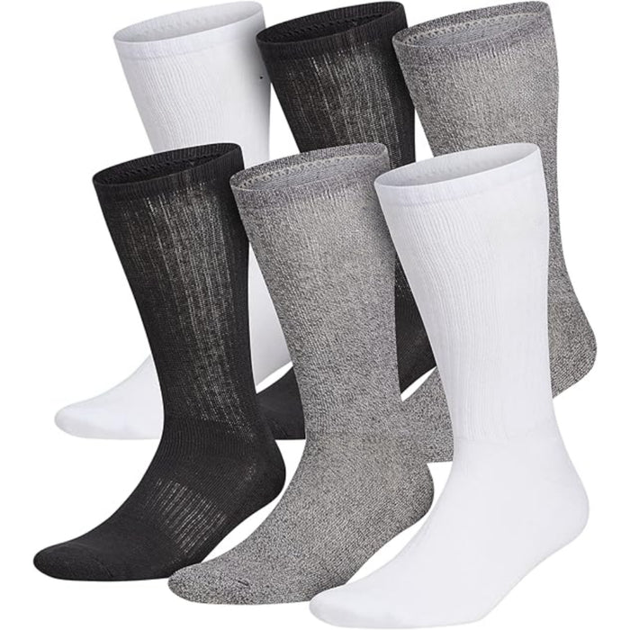 6 Pairs Cushioned Crew Socks – Comfort, Durability and All-Day Wear