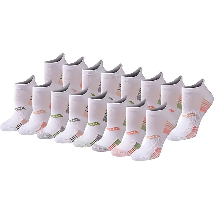 16-Pack Athletic Low Cut Socks - Cushioned and Comfortable