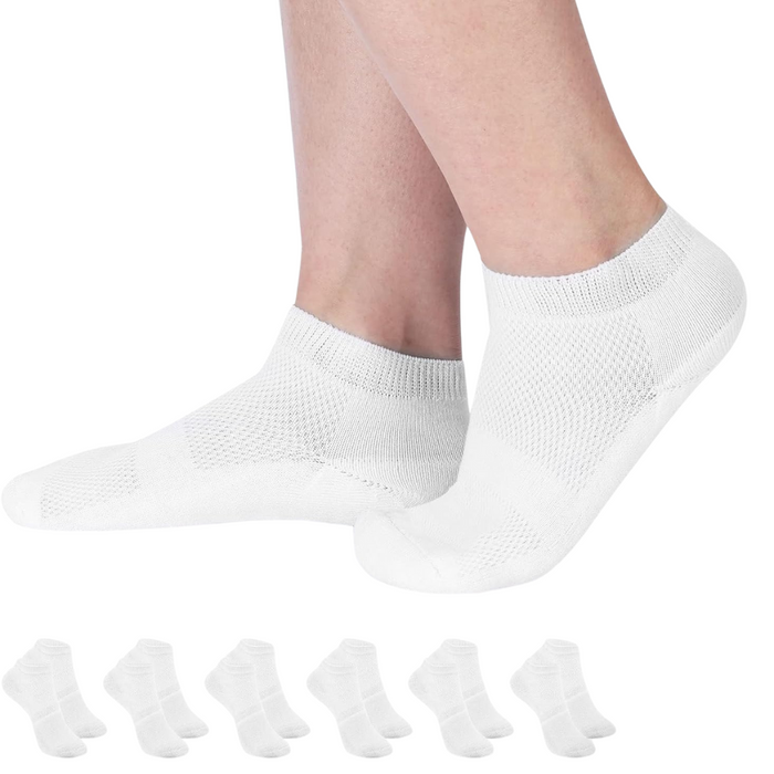 Pack Of 6 Plain Non Binding Low Diabetic Socks