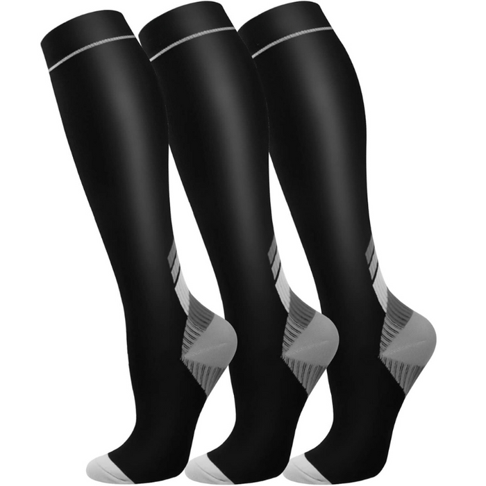 3 Pairs Stretch Compression Socks - Daily Use Support